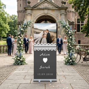 Half picture (eigen foto) welkomstbord bruiloft - uitgelichte productfoto