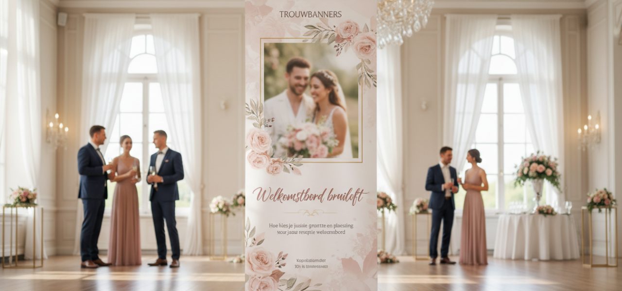 Welkomstbord Hoe kies je de juiste grootte en plaatsing voor jouw receptie welkomstbord