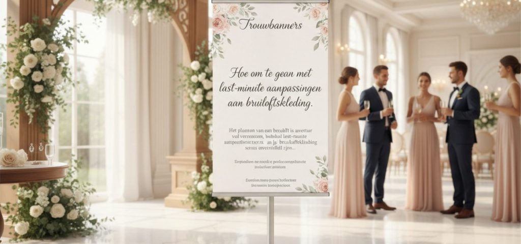 hoe-om-te-gaan-met-1-165 Welkomstbord Hoe om te gaan met last-minute aanpassingen aan bruiloftskleding.