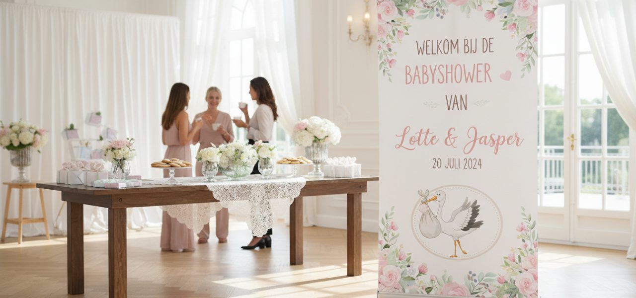 Hoe versier je een welkomstbord voor een babyshower
