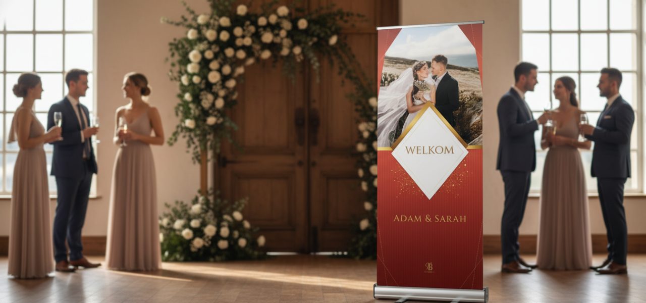 Wat is een huwelijk banner met cassette