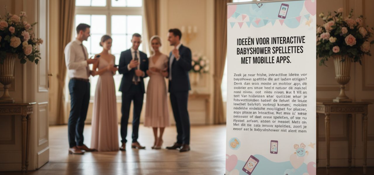Ideeën voor interactieve babyshower spelletjes met mobiele apps. Zoek je naar frisse, interactieve ideeën voor babyshower spelletjes die iedereen aan het lachen krijgen? Denk dan eens aan mobiele apps, dé manier om je babyshower naar een heel nieuw niveau te tillen. Van hilarische quizzen waar je jouw babykennis test tot lieve fotowedstrijden waarbij de leukste babyfoto's voorbij komen;…