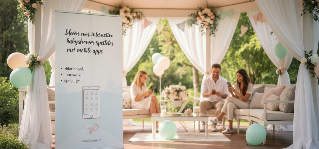Ideeën voor interactieve babyshower spelletjes met mobiele apps