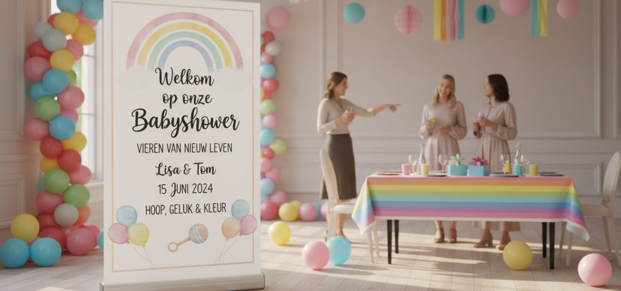 Haal kleur naar je babyshower met een regenboog-thema