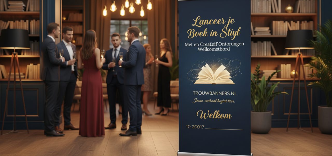 Lanceer je boek in stijl met een creatief ontworpen welkomstbord Wil je jouw boeklancering echt onvergetelijk maken? Dan is een uniek en creatief ontworpen welkomstbord de perfecte manier om je gasten in stijl te ontvangen. Het eerste wat je bezoekers zullen zien als ze aankomen, is een prachtig bord dat speciaal voor jouw evenement is gemaakt. Dit niet alleen zet…