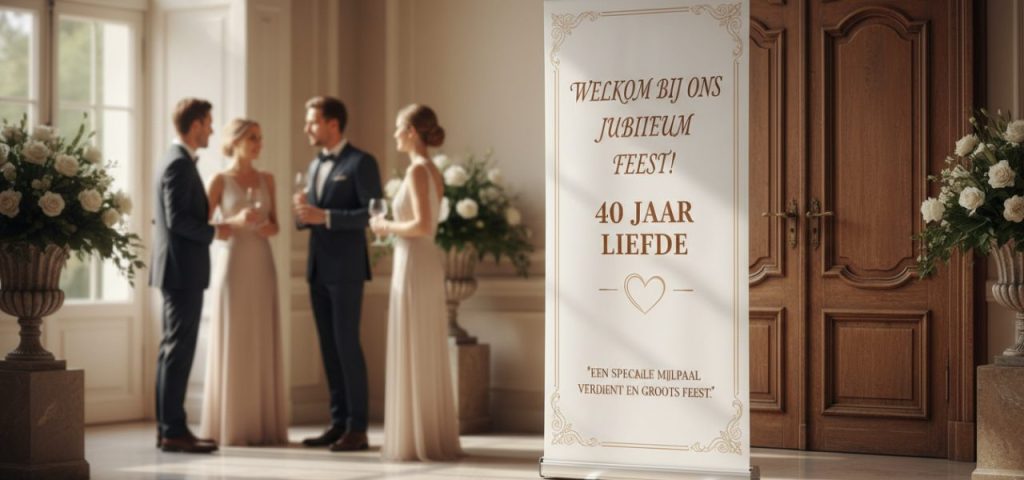 Welkomstbord Leuke quotes en slogans voor jubileumwelkomstborden