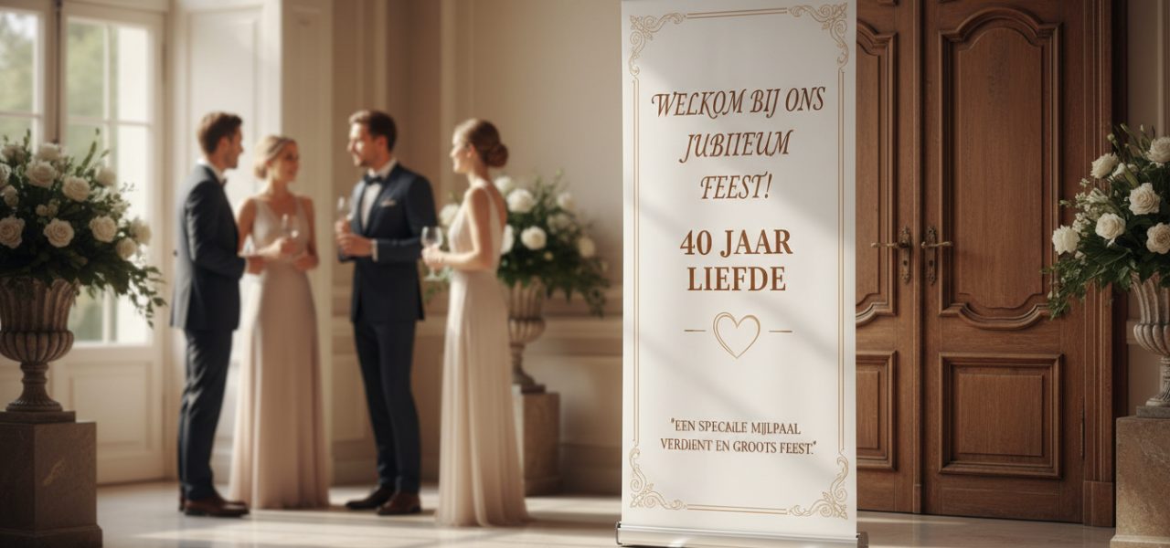 Leuke quotes en slogans voor jubileumwelkomstborden Ben je op zoek naar leuke quotes en slogans voor jubileumwelkomstborden? Perfect! Je bent hier aan het juiste adres. Een jubileum is een speciale mijlpaal die het verdient om groots gevierd te worden, en wat is een betere manier om je gasten te verwelkomen dan met een welkomstbord vol mooie…