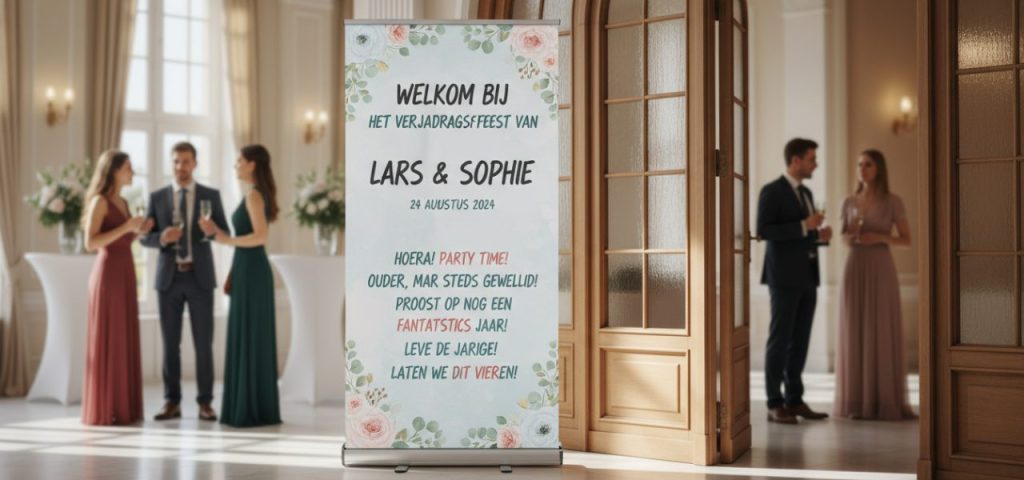 Welkomstbord Leuke quotes en slogans voor verjaardagswelkomstborden