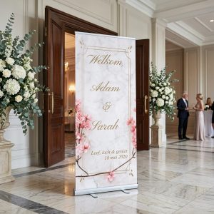 Marmer Flower welkomstbord welkomstbord bruiloft - uitgelichte productfoto