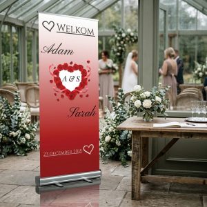 Middleheart welkomstbord bruiloft - uitgelichte productfoto