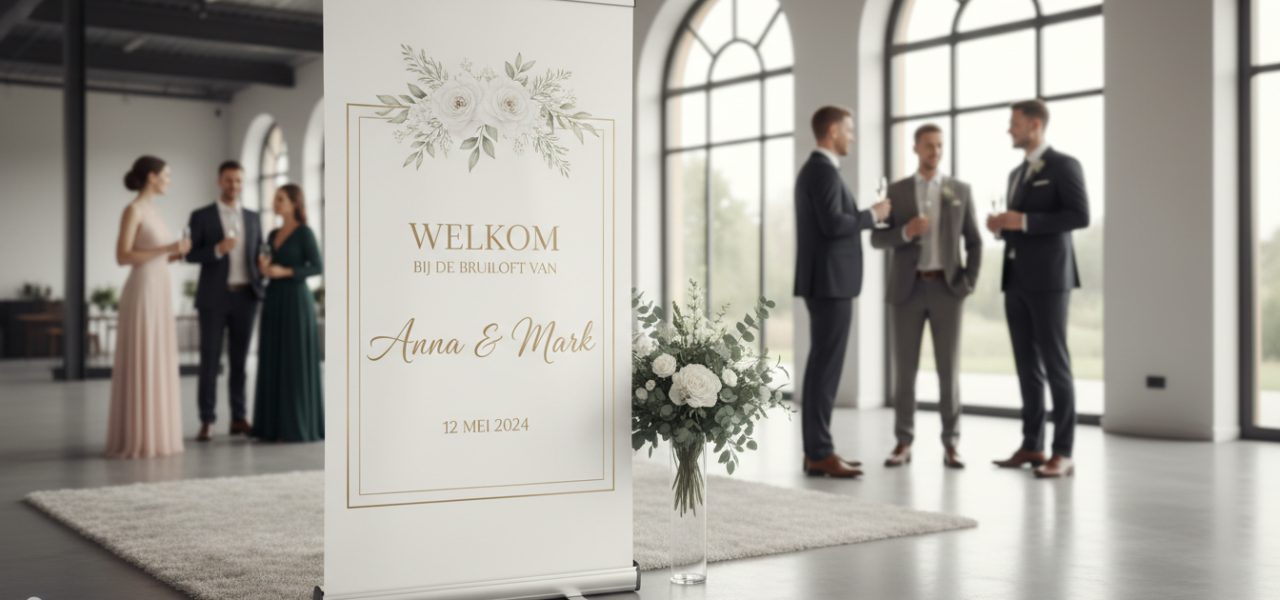 Welkomstbord Minimalistische en elegante welkomstborden voor moderne bruiloften