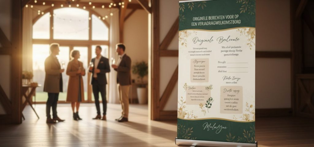 Welkomstbord Originele berichten voor op een verjaardagswelkomstbord