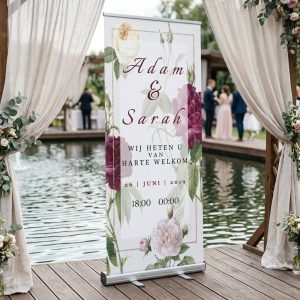 Overall flower welkomstbord bruiloft - uitgelichte productfoto