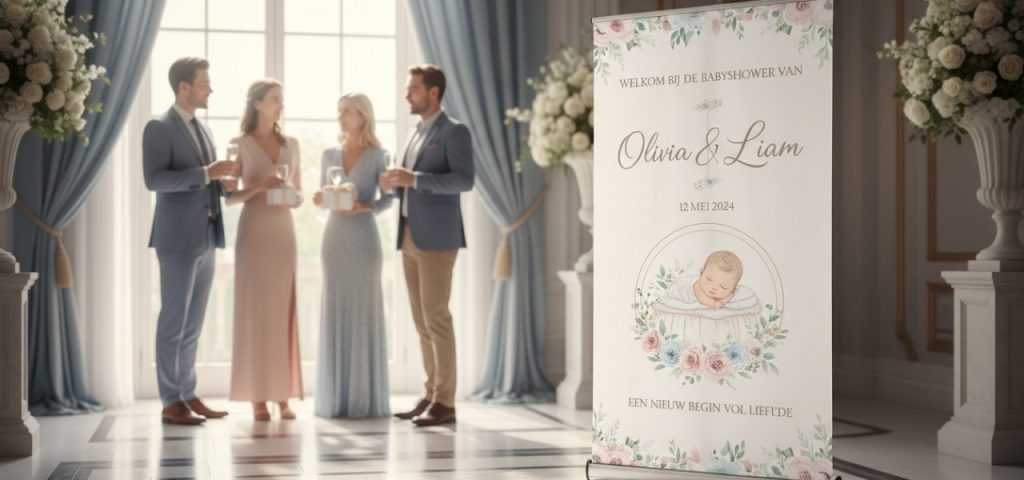 Welkomstbord Personaliseer jouw babyshower met een handgemaakt welkomstbord