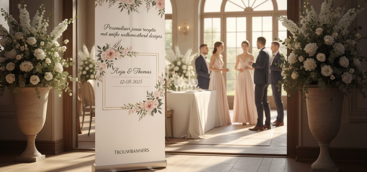 Welkomstbord Personaliseer jouw receptie met unieke welkomstbord designs