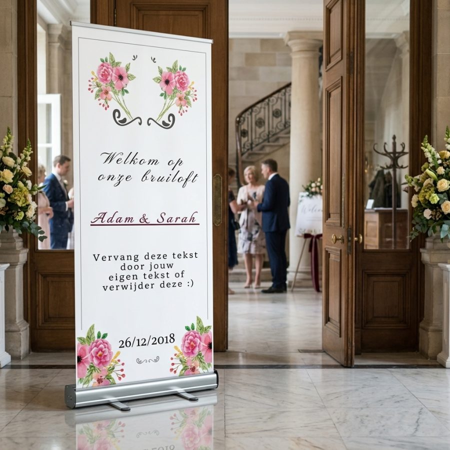 Vintage welkomstbord bruiloft Pink Vintage roze Pink Vintage welkomstbord bruiloft - sfeerfoto ceremonie