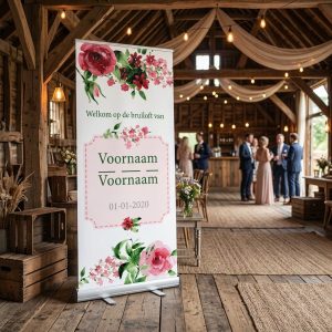 Red Flower welkomstbord bruiloft - uitgelichte productfoto