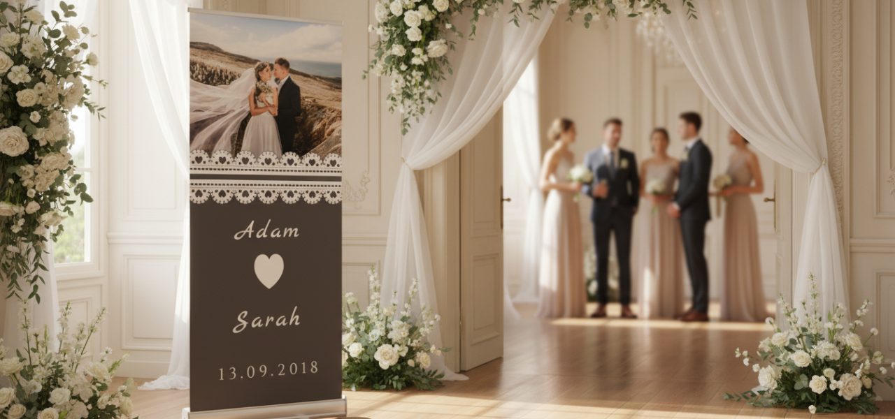Rollup banner bruiloft eigen ontwerp Rollup banner bruiloft eigen ontwerp voor een onvergetelijke entree