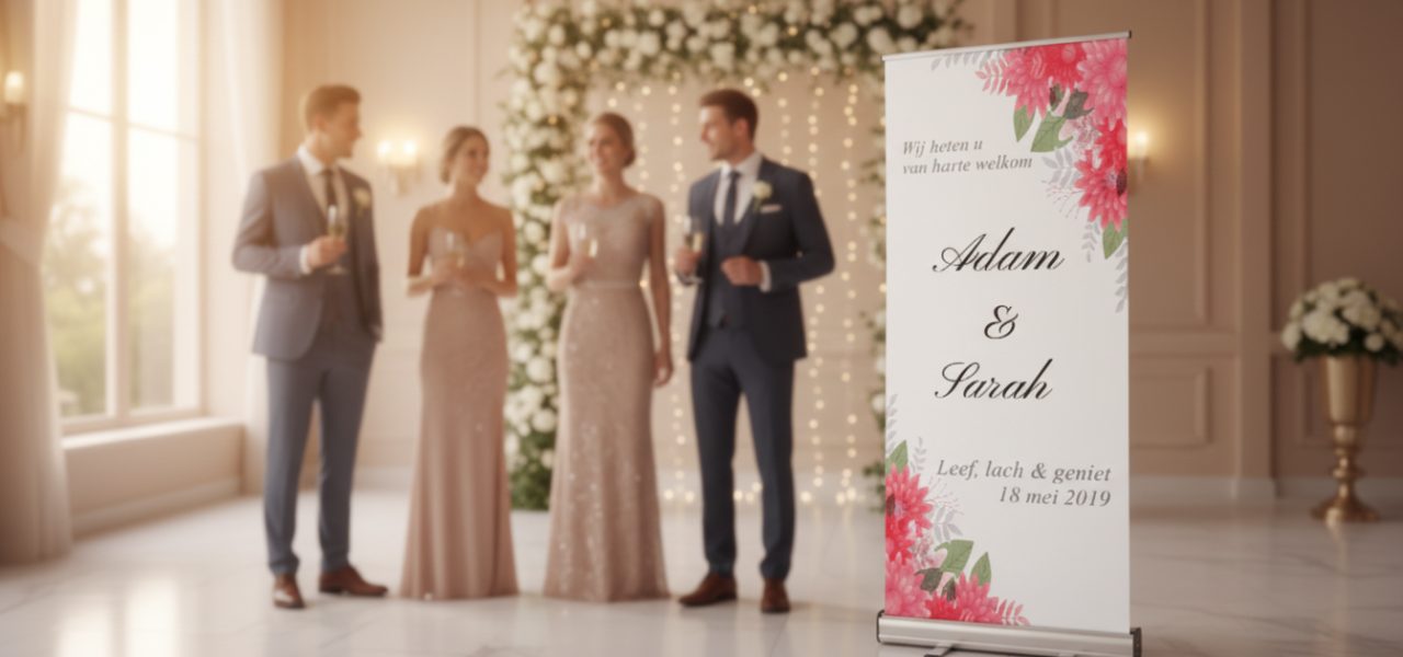 Rollup banner bruiloft maken Rollup banner bruiloft maken stap voor stap