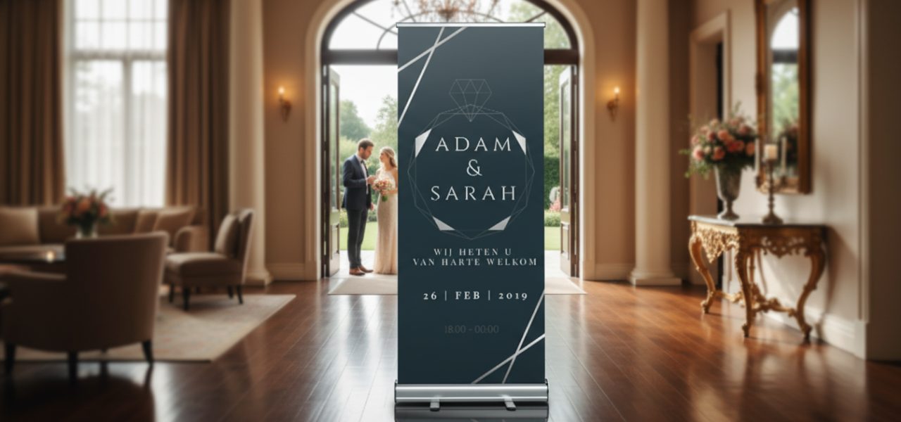 Wat is een rollup banner voor je huwelijk en waarom het werkt