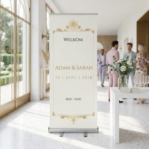 Simple gold welkomstbord bruiloft - uitgelichte productfoto