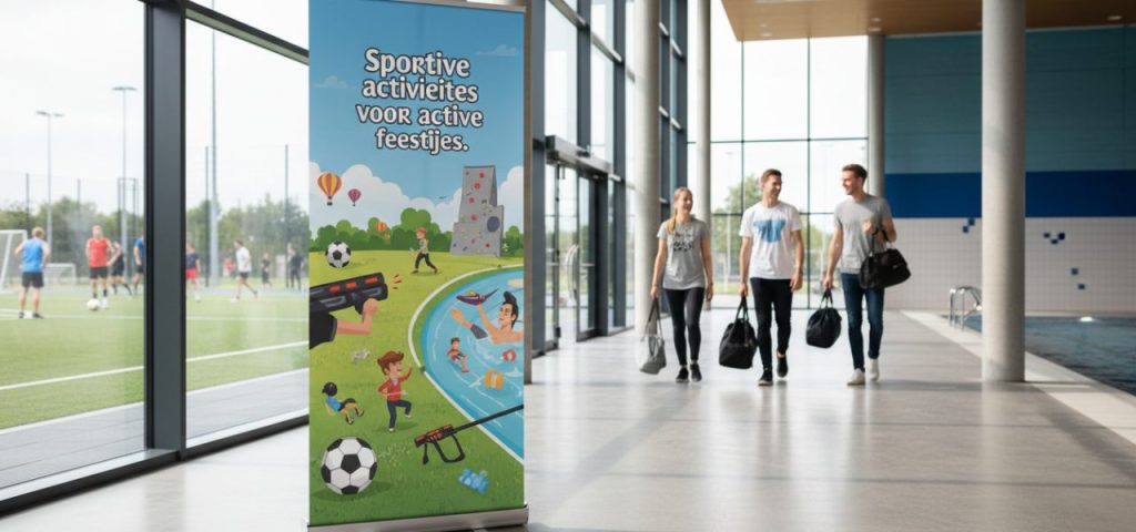 sportieve-activiteiten-voor-actieve-feestjes-1-443 Welkomstbord Sportieve activiteiten voor actieve feestjes.