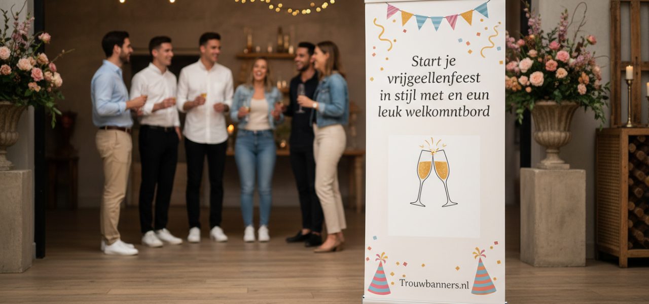 Start je vrijgezellenfeest in stijl met een uniek welkomstbord