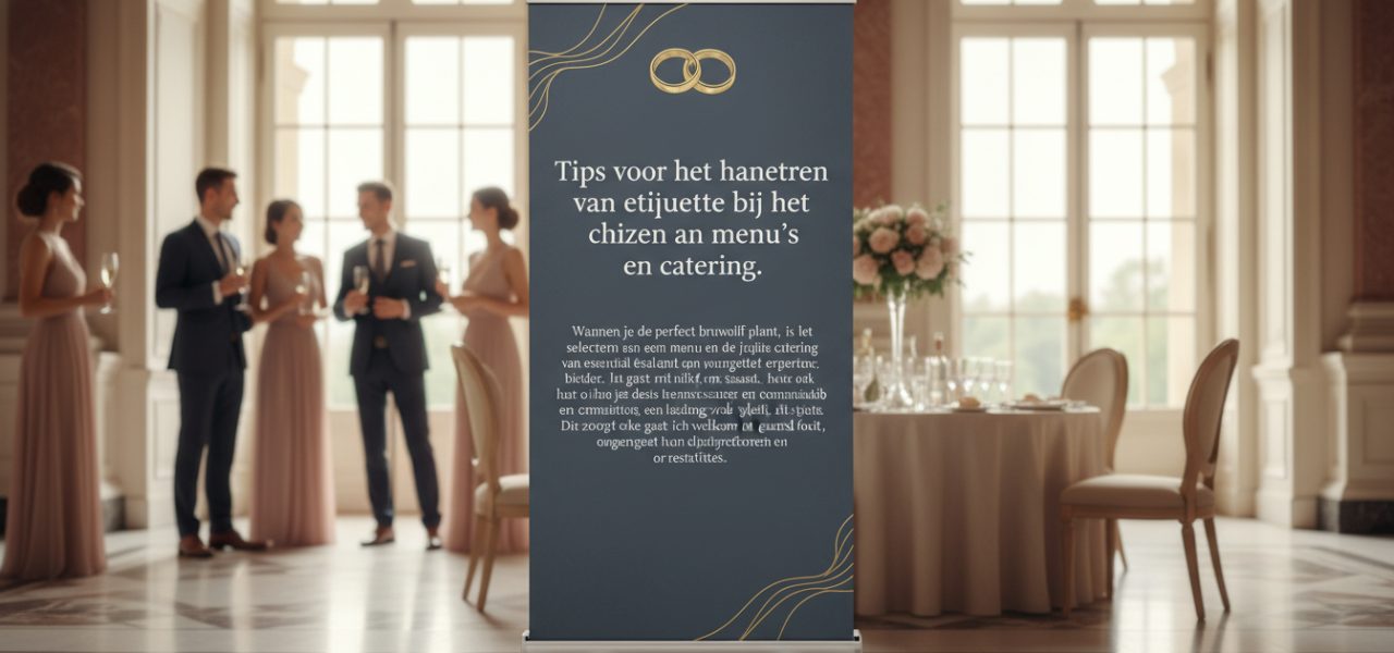 Belang van etiquette bij het kiezen van menu's en catering