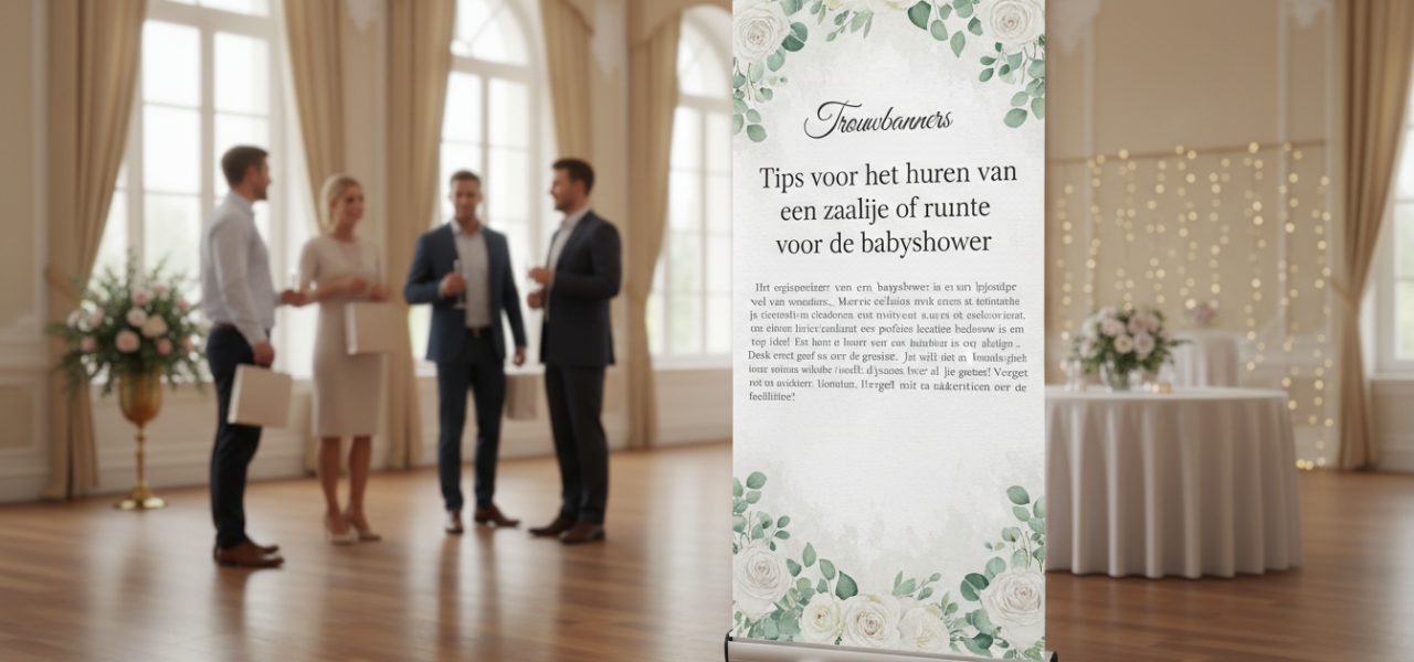 Welkomstbord Tips voor het huren van een zaaltje of ruimte voor de babyshower.