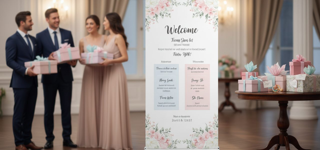 Welkomstbord Tips voor het inpakken en presenteren van babyshower cadeaus.