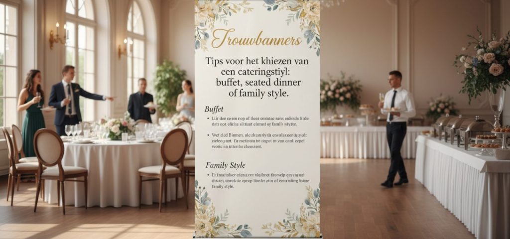 tips-voor-het-kiezen-van-1-395 Welkomstbord Tips voor het kiezen van een cateringstijl: buffet, seated dinner of family style.