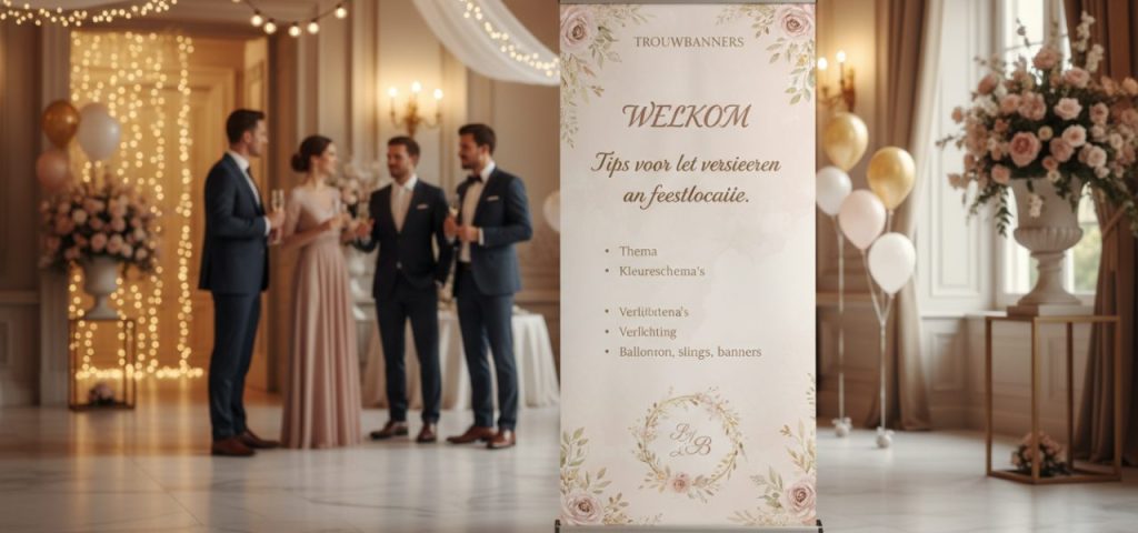 tips-voor-het-versieren-van-1-169 Welkomstbord Tips voor het versieren van de feestlocatie.