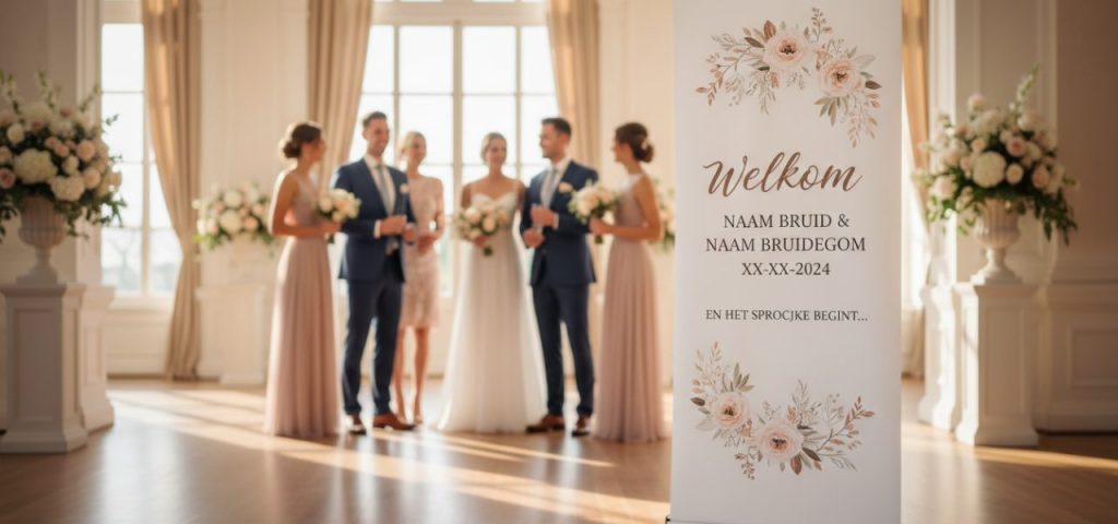Welkomstbord Wil jij jullie bruiloftsgasten op een bijzondere manier welkom heten op één van de mooiste dagen uit jullie leven? Dan is een trouw bord wellicht wat je nodig hebt.