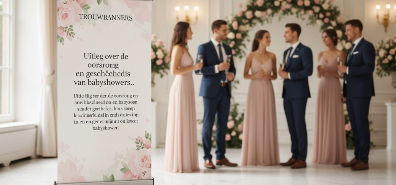 Welkomstbord Uitleg over de oorsprong en geschiedenis van babyshowers.
