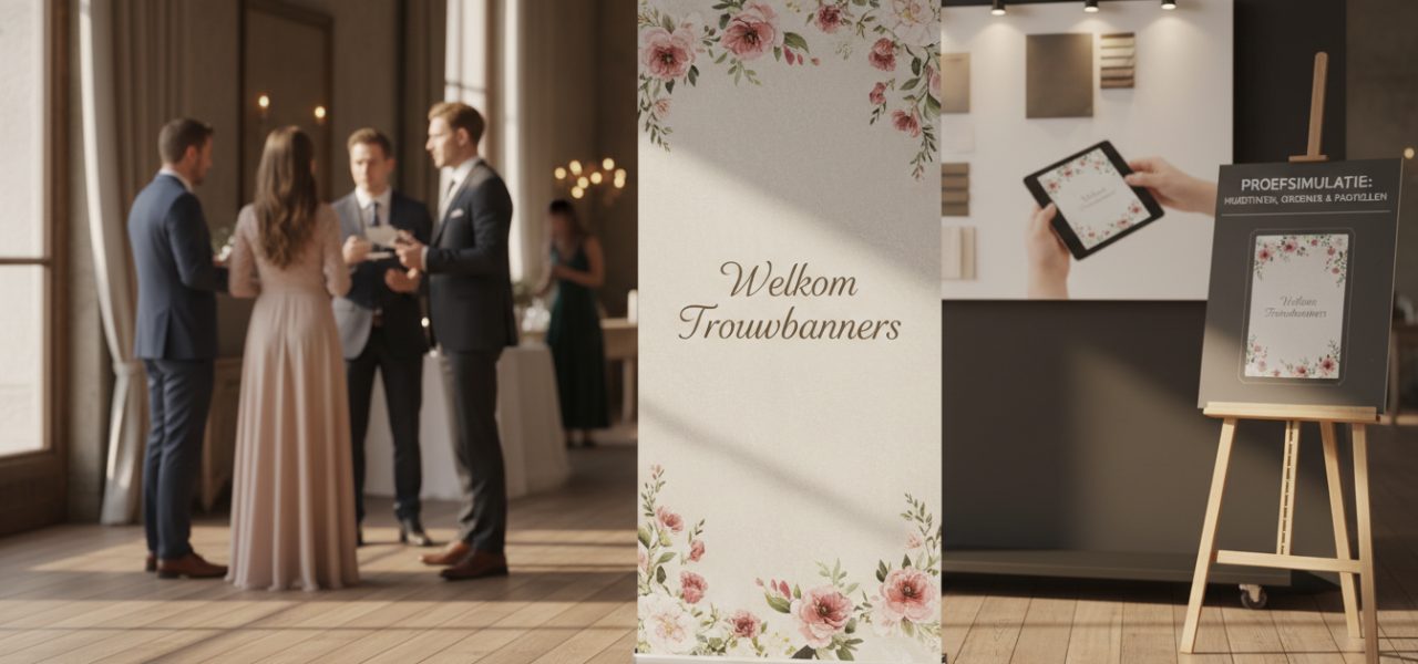 Hoe werkt een proefdruk voor een welkomstbord bruiloft