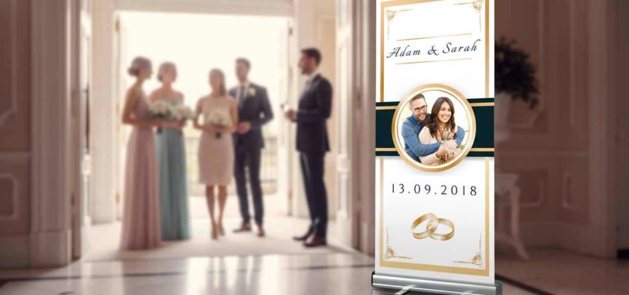 Welkomstbanner bruiloft met standaard Wat is een welkomstbanner bruiloft met standaard
