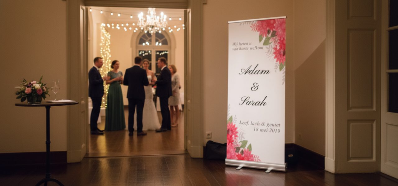 Waarom een rollup welkomstbord voor het avondfeest