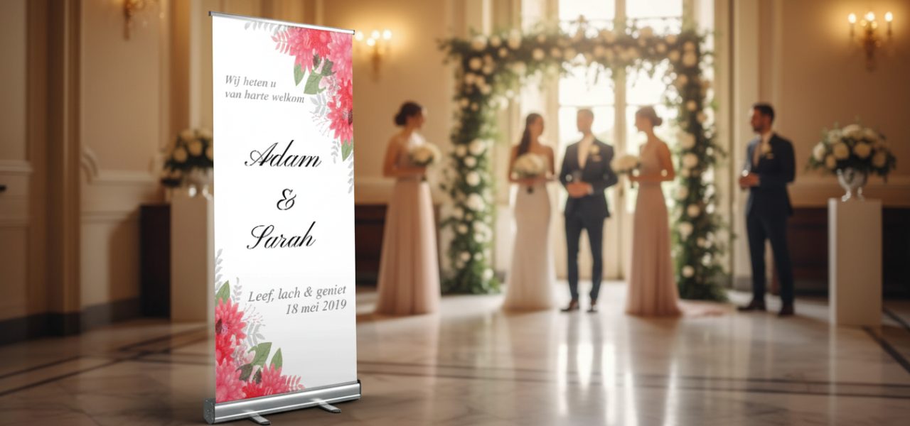 Wat is een welkomstbord bruiloft Canva ontwerp