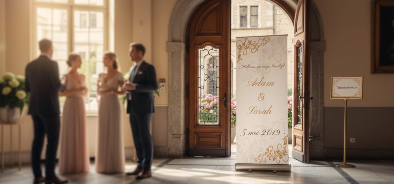 Welkomstbord bruiloft Mechelen Materialen en formaten voor je welkomstbanner