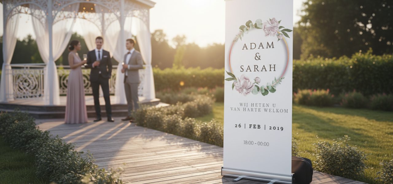 Rollup banner welkomstbord de slimme keuze voor je entree