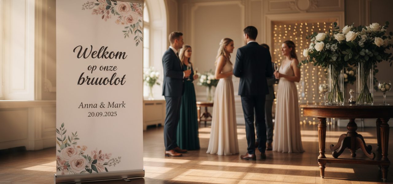 De perfecte plaatsing van welkomstborden voor je bruiloft