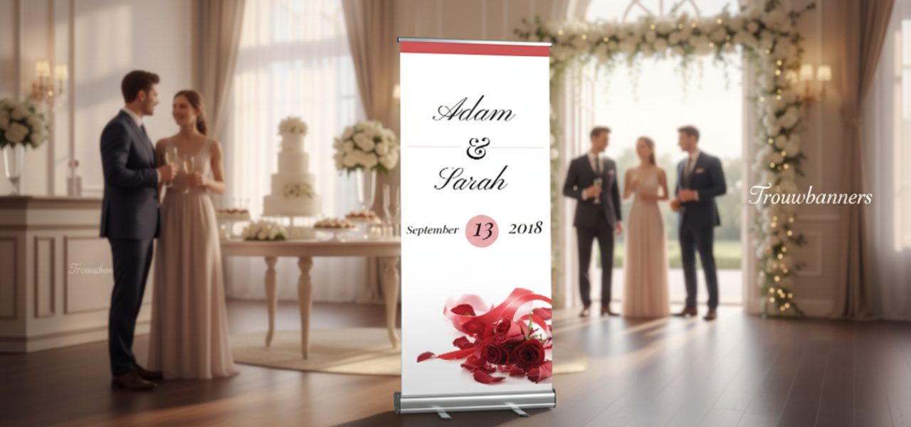 Wat is een welkomstbord receptie bruiloft