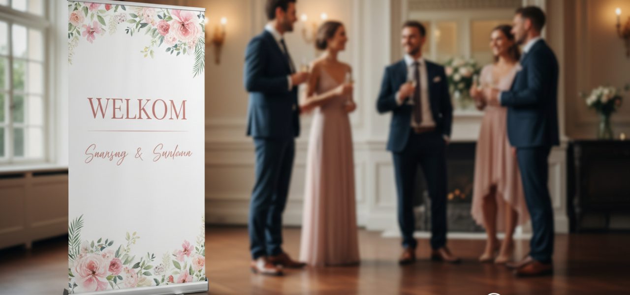 Trouwbanners Welkomstbord Welkomstborden voor zakelijke en informele recepties